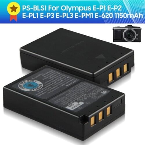 Original Replacement Battery PS-BLS1 for Olympus E-P1 E-P2 E-PL1 E-P3 E-PL3 E-PM1 E-620 1150mAh