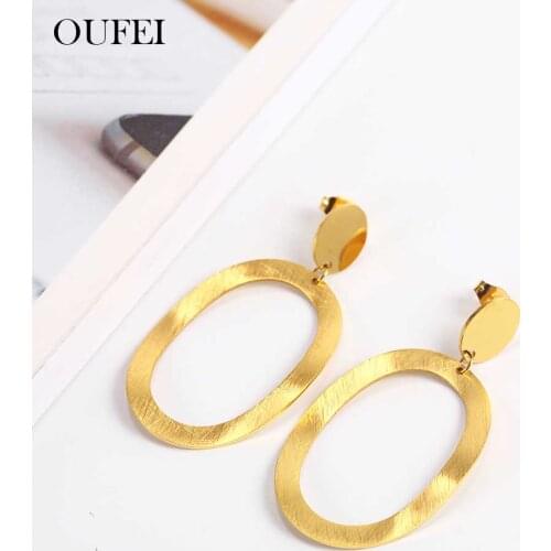 OUFEI Stainless Steel Stud Earrings Gifts For Women Jewelry Fashion Jewelry Accessories Charm Vogue 2019 Free Shipping