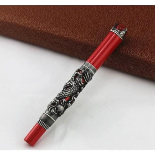 Jinhao Chinese Ancient Two Dragon Playing Pearl M Nib Fountain Pen with gift Box Free Shipping