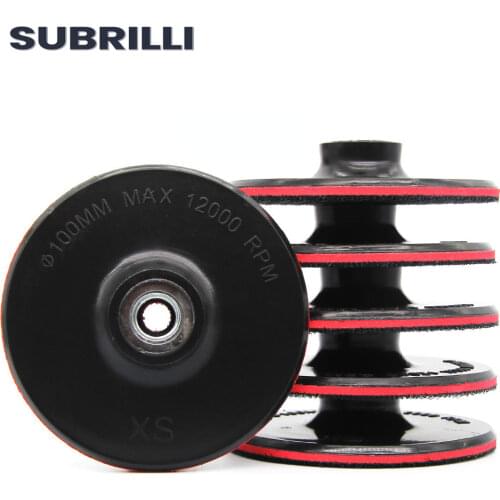 4" Hook & Loop Backing Plate 100mm M14 Thread Thin Type Adhesive Backer Pad Buffing Disc For Car Polishing Stone Angle Grinder