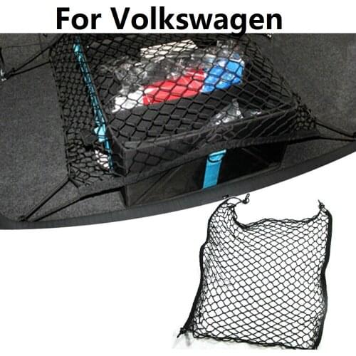 Car Rear trunk net bag cargo Mesh Storage Holder 4 Hook For Volkswagen Polo GTI Polo R WRC Scirocco R Tiguan Touareg up XL1
