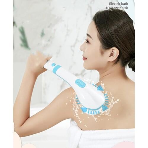 5 In 1 Electric Bath Shower Brush Handheld Massage Body Brush Back Clean Long Handle Exfoliation Clean Scrub Brushes