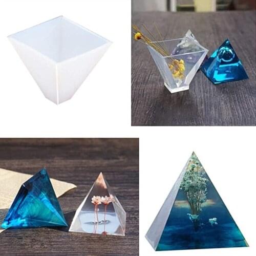 Cheerbows Silicone Mold For Resin Pyramid Mold Epoxy Pendant Craft DIY Jewelry Making Tool Home Party Decoration Children Toys