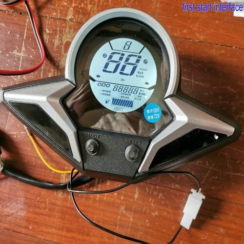 Speedometer Battery Power LEVEL Indicator 48-72v LCD DISPLAY Scooter Meter Motorcycle Gauge Instrument MOTORbike Dashboard