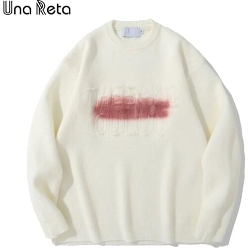 Una Reta Sweater Men New Hip Hop Streetwear Men Casual High quality Pullover Tops Autumn Winter Harajuku Men Loose Sweaters