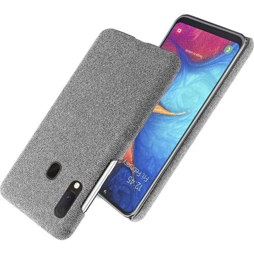 Slim Cloth Texture Fitted Cover For Samsung Galaxy A20E Case 5.8 inch Fabric Ultrathin Antiskid Capa For Samsung a20e SM-A202F