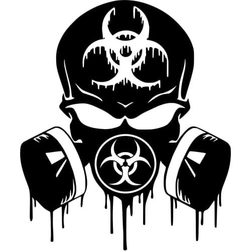For Skull Dripping Biohazard Respirator Decal Vinyl Sticker Graphics|UR Impressions|Cars Trucks SUV Vans Walls Windows