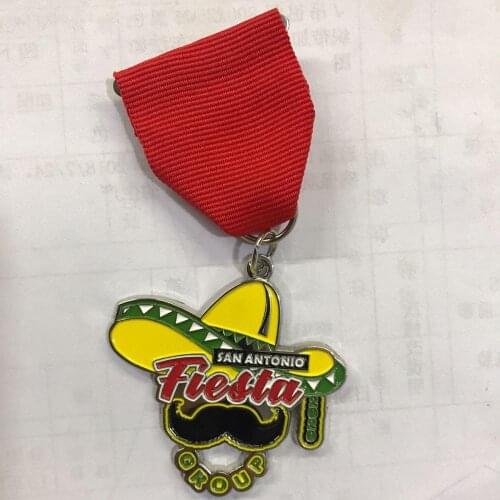 Custom Fiesta Medal 2020 In Nickel Plating With Silver Glitter