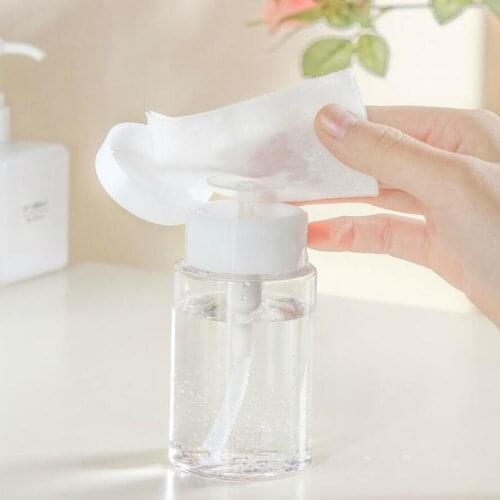 1PC 100ml/150ml White Plastic Travel Portable Press Transparent Bottle Toner Shampoo Cosmetic Vacuum Storage Bottle 80gA
