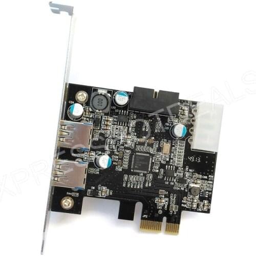 2 Port USB 3.0 PCI-E PCI Express Card 20 Pin Connector 4 Pin IDE Power Adapter