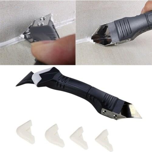 3 In1 Glass Glue Angle Scraper Caulking Tool Shovel Binder Multifunctional Rubber Shovel Silicone Remover Angle Seam Shovel