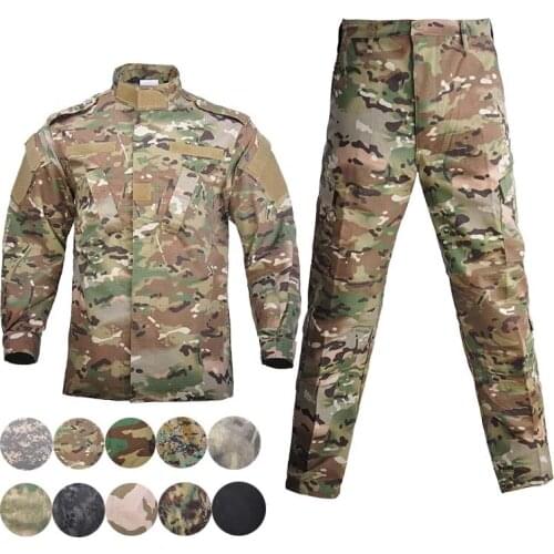 Army Military Tactical Uniform Shirt + Pants Camo Camouflage ACU FG Combat Uniform US Army Mens Clothing Suit Airsoft Hunting