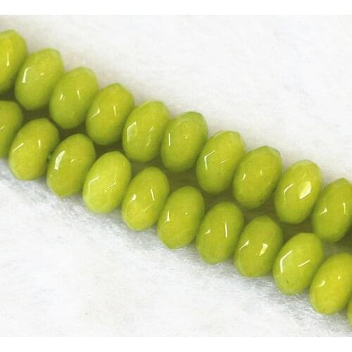 Natural Stone Diy Jewelry Green Chalcedony Abacus Jades Faceted Loose Beads 2X4mm 4X6mm 5X8mm Jewelry Findings 15 Inches B150