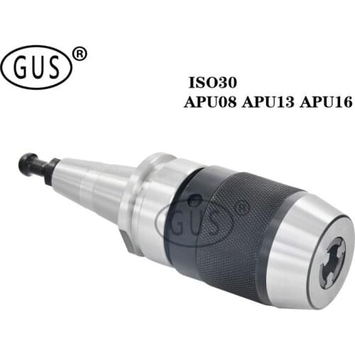 ISO30 Tool Holder APU08 APU13 APU16 Integrated Self-Locking Drill Chuck Quick Change Chuck, CNC Tool Holder Drill Chuck