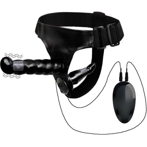 Double vibrator Realistic Dildo Anal Ultra Elastic Harness Belt Strap Dildo Strap-ons Strapon Adult Sex Toys for Lesbian Woman