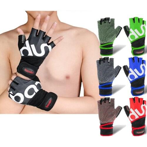Riding Gloves Mens Wrist Protection Weightlifting Gloves Sports Training Half-finger Gloves Motorcycle Racing Wrist Sleeves