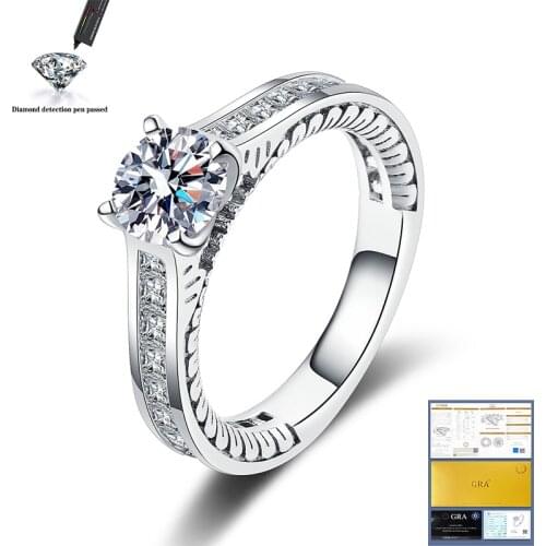 Gold TIFF White Rings