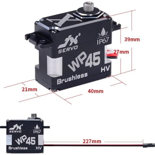 JX WP45 45KG 8.4V 0.11sec IP67 Rated Waterproof Steel Gear Aluminum Coreless Servo for RC Car Truck Helicopter Robot SAVOX
