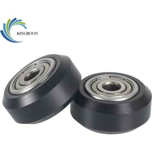 KINGROON 2pcs KP3S Pulley POM Pulley linear rail ball Bearing 3D Printer Parts Openbuilds Plastic Wheel 5*24mm