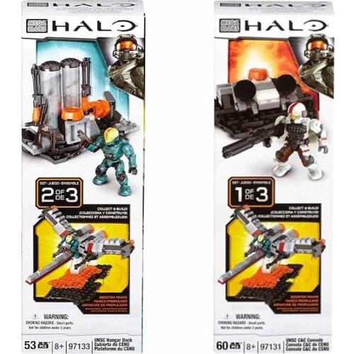 Mega Bloks Halo Build and Combine UNSC Hangar Deck UNSC C&C Console Building Set Collectors Edition Childrens Gifts
