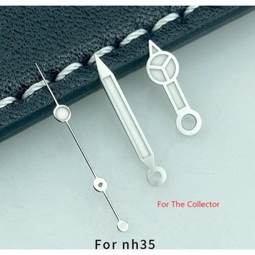HOT Silver Watch Hands Set For Mod NH35 NH36 4R35 4R36 7S35 7S36 Mov't SUB Style For 28.5mm Dial Super Blue Luminous
