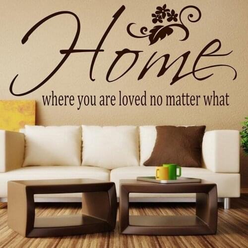 Family Proverbs DIY Vinyl Wall Stickers Living Room Bedroom Childrens room Home Decorative Mural Wallpaper JG1251