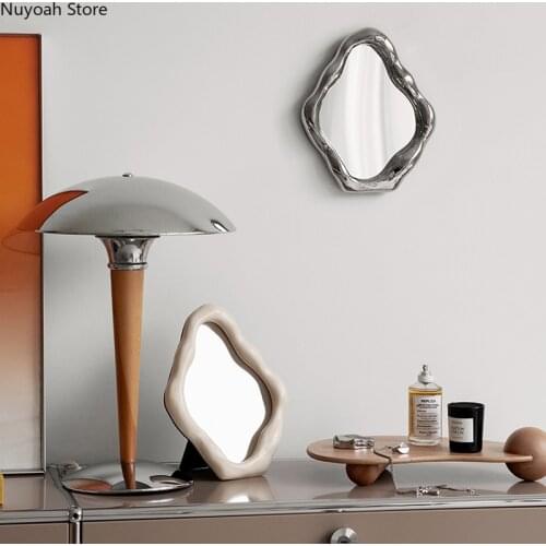 Nordic Minimalist Mirror Storage Tray Multi-function Decoration Makeup Mirror Desktop Wall-mounted Mirror Home Decoration Modern