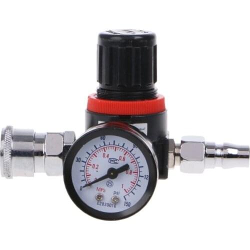 2019 New 1/4" HVLP Spray Gun Air Regulator w/Pressure Gauge Diaphragm Control Auto Paint Drop ship Auto Parts