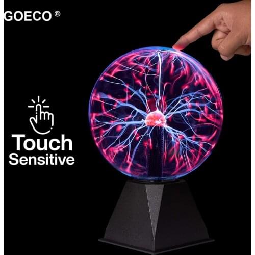 Novelty Magic Crystal Plasma Glass Ball Touch Lamp Night Light Child Gift Kids Decor Table Light Christmas Party European Plug