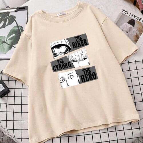 One Punch Man Women Vintage Tumblr Ulzzang T Shirts Camisetas De Mujer Anime Tops Tee Tshirts Femme Roupas Femininas Vetement