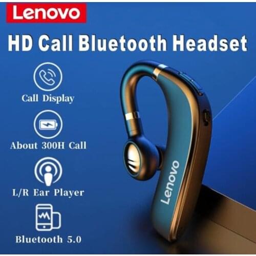 Original Lenovo HX106 Wireless Bluetooth Earphone Ear Hook Bluetooth 5.0 Earbuds With Microphone 40 Hours For Driving Headset