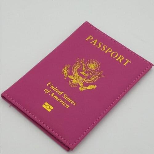 Personalised leather USA Passport Cover Customized Travel Passport holder American Wallet Covers for Passports Girls America