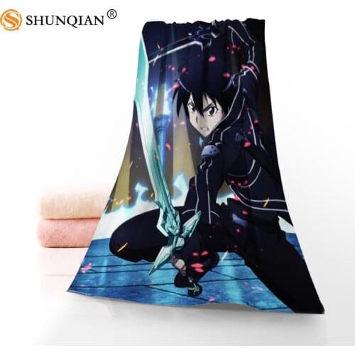 Face Towel/Bath Towel Custom sword art online Microfiber Hair/Face/Shower Towels Size 35x75cm, 70x140cm