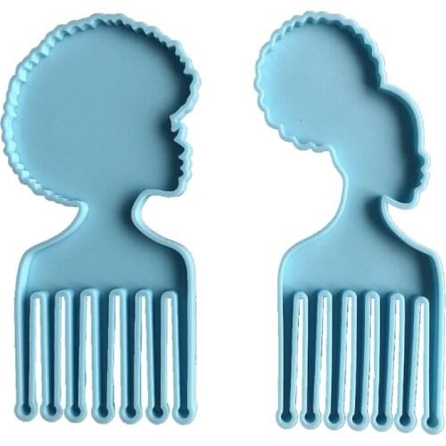 African Women Heads Combs Epoxy Resin Mold Jewelry Silicone Mould DIY Crafts Home Decorations Ornaments Casting Tools