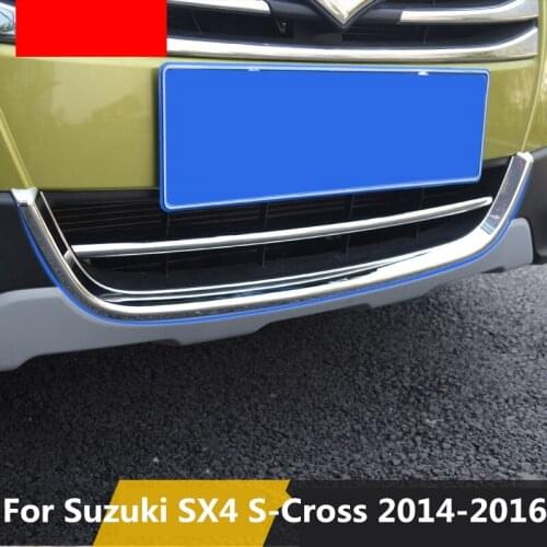 Grille decorative trim strip light subfloor under net trim strip under the modified hood For Suzuki SX4 S-Cross 2014-2016
