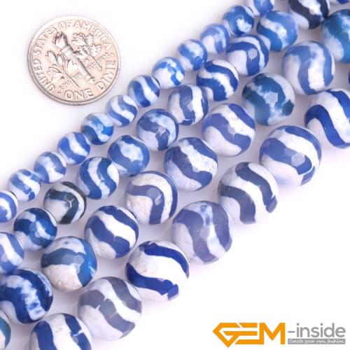 Blue Fire Agates Faceted Round Beads For Jewelry Making Strand 15 inch DIY Bracelet Necklace Jewelry Bead 6mm 8mm 10mm 12mm