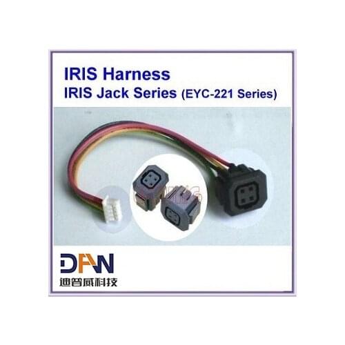 IRIS Connetor with soldered cable CCTV Camera Jack & plug with 4P wired connector