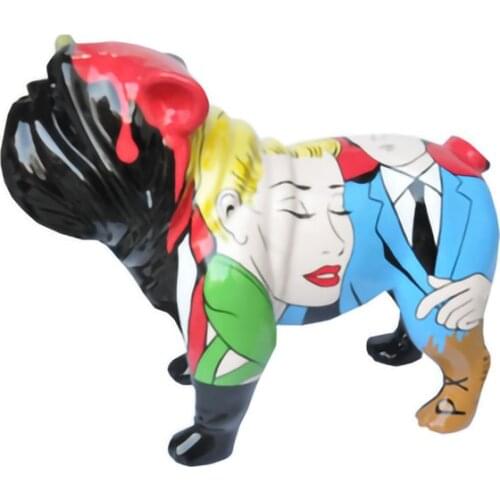 Modern Sculpture Shapi Dog Statue Home Decor Creative Resin Statue Living Room Landing Decoration Hand Drawn Art Animal Figurine