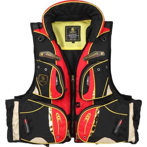 Fishing Life Jacket with Multiple Pockets Floatation Vest Adults Buoyancy Waistcoat Fishing Jacket Vest Swimming Waistcoat