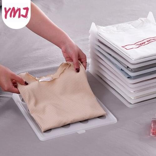 5 Pcs/Set Clothing Storage Rack PP T-shirt Organizing System Wardrobe Finishing Laminates Layered Plastic Sheet High Quality