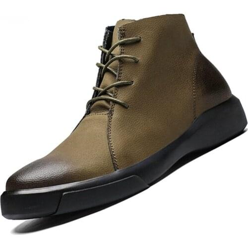 Winter Men Boots Plus Warm Mens Snow Boots Waterproof Men Footwear Leather Men Shoes Outdoor Sneakers Rubber Man Ankle Boots