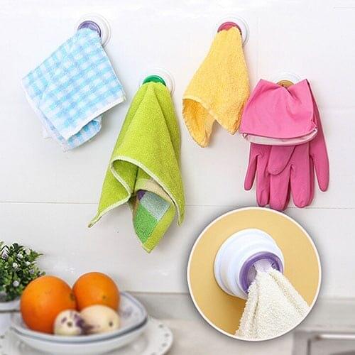 1PC Kitchen Bathroom Home Universal Towel Clips Hooks Cleaning Cloth Clip 6QDC