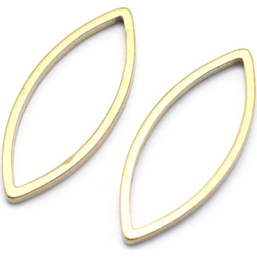 100pc Brass Linking Rings Connectors Horse Eye Square Unplated For DIY Jewelry Decoration Accessories Making Handicraft Supplies