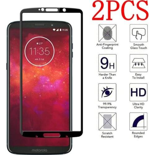2PCS Full Cover Tempered Glass For Motorola Moto Z3 Screen Protector protective film For Moto Z3 glass