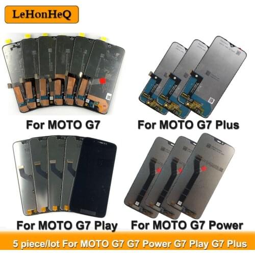 5 Piece/lot G7 LCD For Motorola Moto G7 Power Display XT1955 LCD G7 Plus Touch Screen Digitizer G7 Play LCD Replacement XT1952