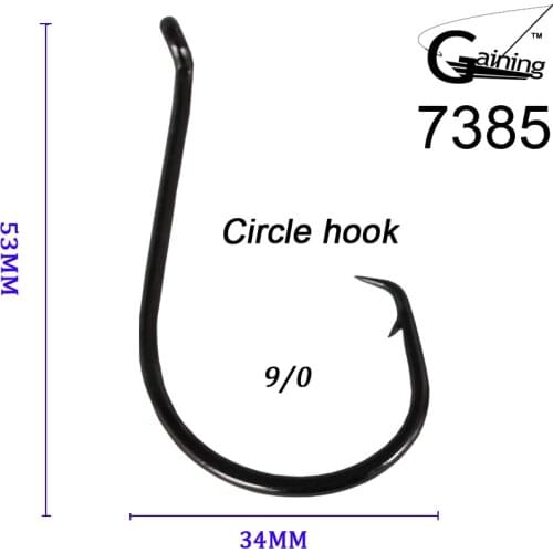 50pcs/lot Japanese Stainless Steel Fishing Hooks 7385 Model 9/0 Chemically Sharpened Octopus Circle Fishing Hooks Fishing Tackle