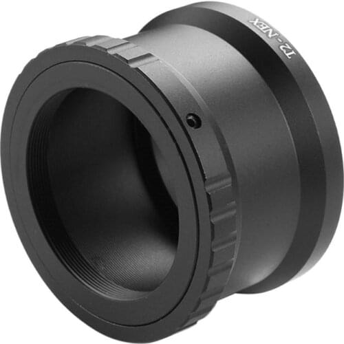 Aluminum Alloy T2-NEX Telephoto Mirror Lens Adapter Ring for Sony NEX E-Mount Cameras to Attach T2/T Mount Lens