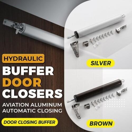 Automatic Door Closer Silent Pneumatic Hydraulic Buffer Adjustable Buffer Force Door Closing Device Household Simple Door Closer