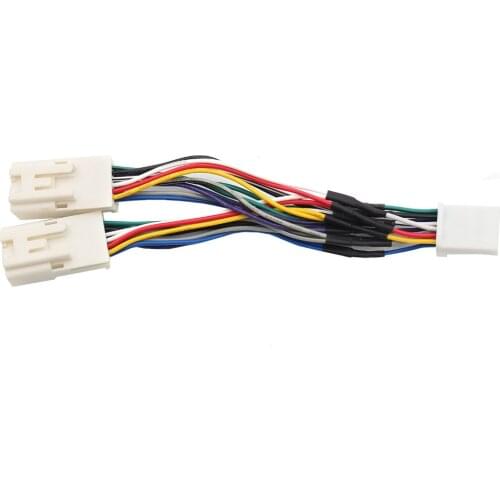 Car MP3 Interface AUX Adapter Navigation Retention Y Cable Harness for Toyota (6+6) Camry Corolla Highlander RAV4 Yaris QX996
