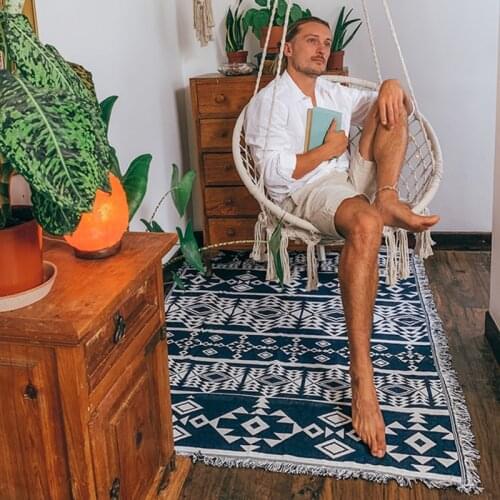 Bed Plaid Decorative Bed Blankets Sofa Mexican Blanket Tassels Throw Geometric Vintage Wearable Indian Rug Carpet Mat 2021 New